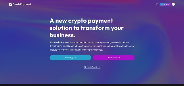 Slash Payment／Pay with Crypto Without Fees. Permissionless merchant registration